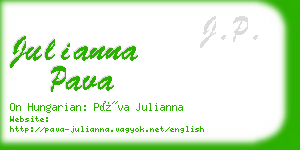 julianna pava business card